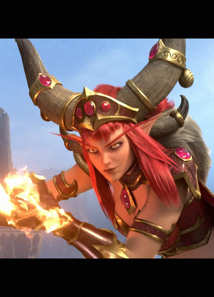 Alexstrasza — Heroes of the Storm: Dragons of the Nexus. Hair sim rig.