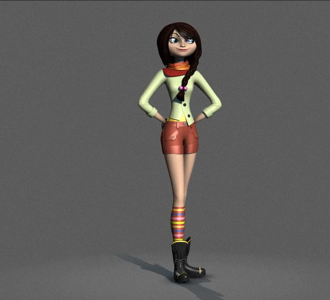 Heidi — Me and My Shadow. Hair + cloth sim rigs.