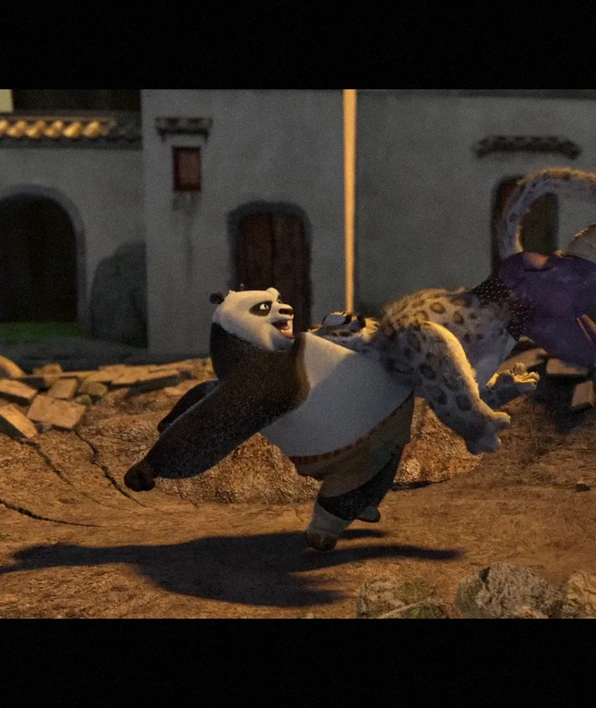 Po & Tai Lung — Kung Fu Panda. Shot cloth simulation.