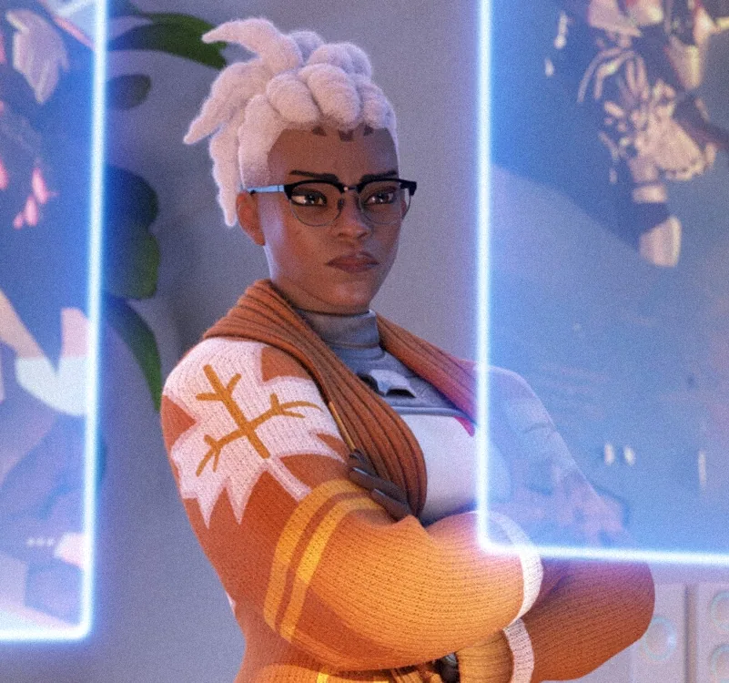 Sojourn — Overwatch 2: Calling. Character + sim rigs.