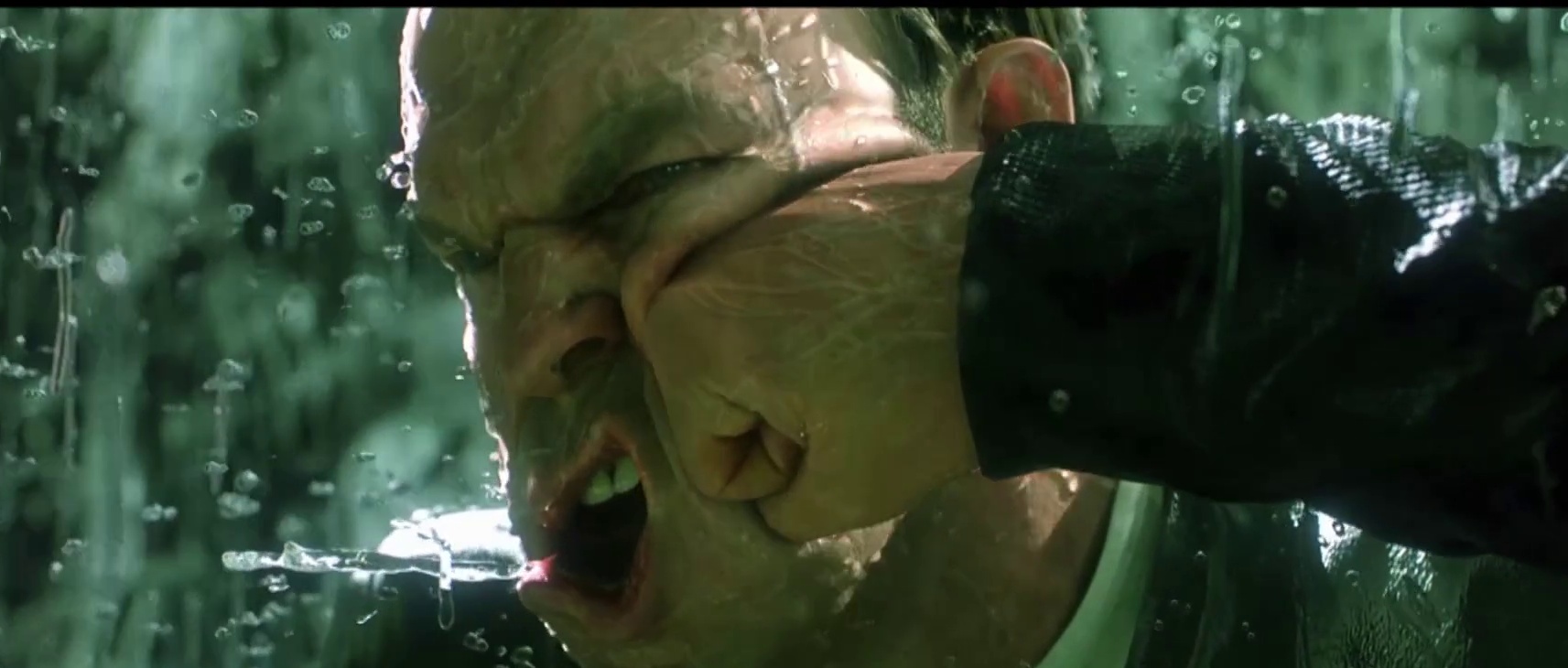 Digital-human facial deformation from the Superpunch shot in The Matrix Revolutions